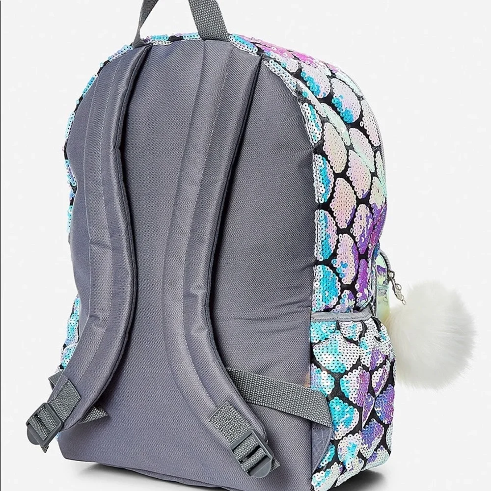 Justice Flip Sequins Mermaid Backpack initial T